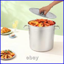 Stainless Steel Soup Cooking Steaming Fryer Stock-Pot with Draining Bucket+Lid