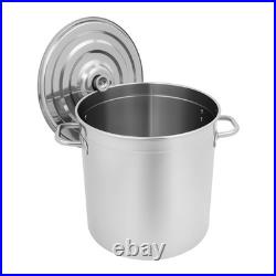 Stainless Steel Soup Cooking Steaming Fryer Stock-Pot with Draining Bucket+Lid