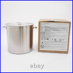 Stainless Steel Soup Cooking Steaming Fryer Stock-Pot with Draining Bucket+Lid