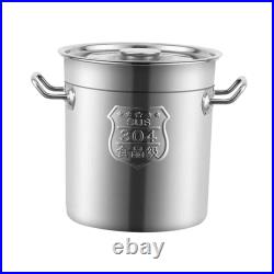 Stainless Steel Soup Pot Cookware Double Handle Cooking Stew Soup Commercial