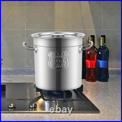 Stainless Steel Soup Pot Cookware Double Handle Cooking Stew Soup Commercial