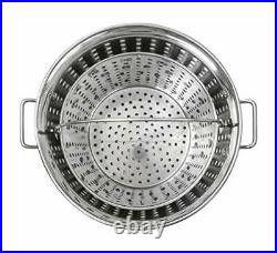 Stainless Steel Stock Pot withSteamer Basket. Cookware great for 40 Quart