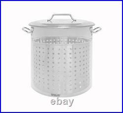 Stainless Steel Stock Pot withSteamer Basket. Cookware great for 40 Quart