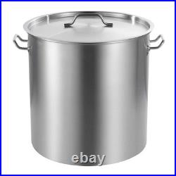Stainless Steel Stockpot 100 Qt. Heavy Duty Cookware with Basket, Lid & Handle