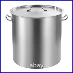 Stainless Steel Stockpot 100 Qt. Heavy Duty Cookware with Basket, Lid & Handle