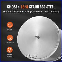 Stainless Steel Stockpot 42 Quart Heavy Duty Commercial Grade with Lid Handle