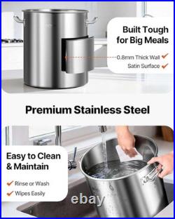 Stainless Steel Stockpot, 42 Quart Large Cooking Pots, Cookware Sauce Pot wit