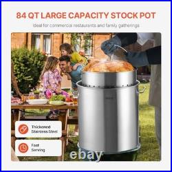 Stainless Steel Stockpot, 84 Quart Large Cooking Pots, Cookware Sauce Pot with