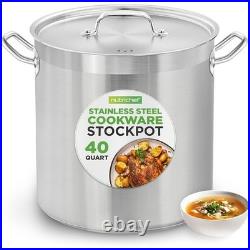 Stainless Steel Stockpot Durable Cookware Suitable Gas Induction Ceramic Stoves