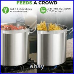 Stainless Steel Stockpot Durable Cookware Suitable Gas Induction Ceramic Stoves