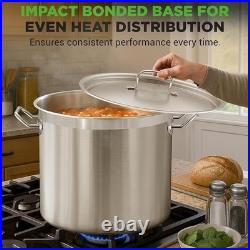 Stainless Steel Stockpot Durable Cookware Suitable Gas Induction Ceramic Stoves