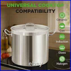 Stainless Steel Stockpot Durable Cookware Suitable Gas Induction Ceramic Stoves