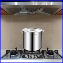 Stainless Steel Stockpot Easy to Clean Big Cookware for Canteens Household