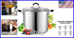 Stainless Steel Stockpot Sauce Pot Stay-Cool Handles``