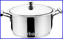 Stainless Steel Stockpot Stew Pot Casserole Soup Pot with Heat-Resistant Double