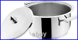 Stainless Steel Stockpot Stew Pot Casserole Soup Pot with Heat-Resistant Double