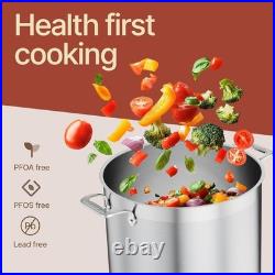 Stainless Steel Stockpot with Lid 20 Quart, Durable 18/8 Stainless Steel, Imp