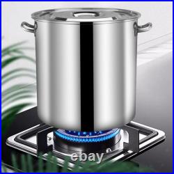 Stainless Steel Stockpot with Lid Big Cookware for Boiling Commercial Soups