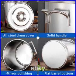 Stainless Steel Stockpot with Lid Big Cookware for Boiling Commercial Soups