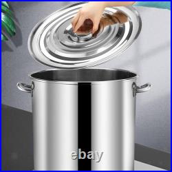 Stainless Steel Stockpot with Lid Big Cookware for Boiling Commercial Soups