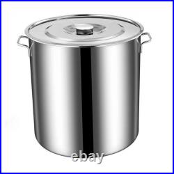 Stainless Steel Stockpot with Lid Big Cookware for Boiling Commercial Soups