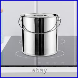 Stainless Steel Stockpot with Lid Metal Carrying Pail for Boiling Strew Simmer