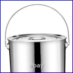 Stainless Steel Stockpot with Lid Oil Bucket Rice Storage Bucket Cookware