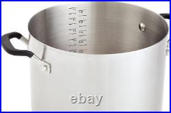 Stainless Steel Stockpot with Measuring Marks and Lid, 8 Quart, Brushed Stainles