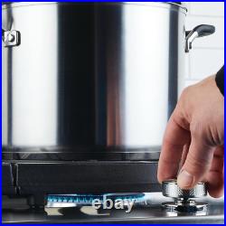 Stainless Steel Stockpot with Measuring Marks and Lid, 8 Quart, Brushed Stainles