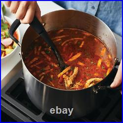 Stainless Steel Stockpot with Measuring Marks and Lid, 8 Quart, Brushed Stainles