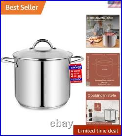 Stainless Steel Stockpot with Tempered Glass Lid 24 Quart, Durable 18/0 Stain