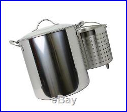 Steamer Pot, 30 Quart Stainless Steel Steamer Stock Pot 03007