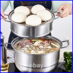 Steamer Pot Stainless Steel Steamer Stock Pot Steamer 3 Layer Steamer