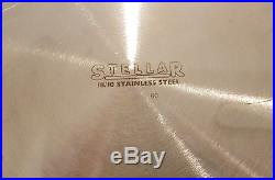 Stellar 8000 series 18/10 Large 26cm Deep Stock Pot Superb