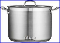 Stock Pot 16 Qt. Stainless Steel Refrigerator/Dishwasher/Oven Safe with Lid