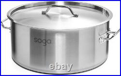 Stock Pot 44Lt Top Grade Thick Stainless Steel 18/10