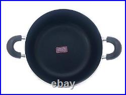 Stock Pot Aluminum Non-Stick With Glass Lid 40 QT, Black Stock Pot Aluminum Non-Stick With Glass Lid 40 QT, Black