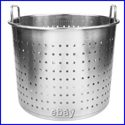 Stock Pot Insert Steamer Basket Stainless Steel Boiling Basket with Handle Cr