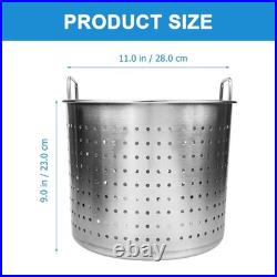 Stock Pot Insert Steamer Basket Stainless Steel Boiling Basket with Handle Cr
