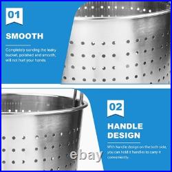 Stock Pot Insert Steamer Basket Stainless Steel Boiling Basket with Handle Cr