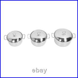 Stock Pot Stainless Steel Saucepan Set Anti Stick With Lid For Home Kitchen