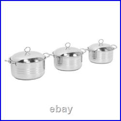 Stock Pot Stainless Steel Saucepan Set Anti Stick With Lid For Home Kitchen