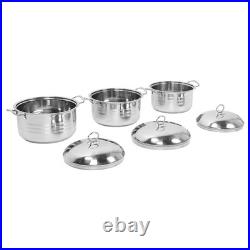 Stock Pot Stainless Steel Saucepan Set Anti Stick With Lid For Home Kitchen