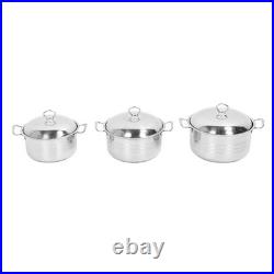 Stock Pot Stainless Steel Saucepan Set Anti Stick With Lid For Home Kitchen