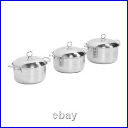 Stock Pot Stainless Steel Saucepan Set Anti Stick With Lid For Home Kitchen