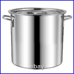Stock Pot Stainless Steel Soup Bucket Cooking Steamer Cookware Stew Canning Pot