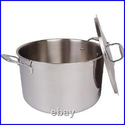 Stock Pot Tri-ply 18/10 Professional Grade Induction Ready with Stainless S