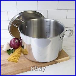 Stock Pot Tri-ply 18/10 Professional Grade Induction Ready with Stainless S