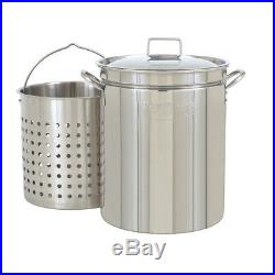 Stock Pot With 44 Qt Stainless Steel Seafood Stockpot Steam Boil Basket