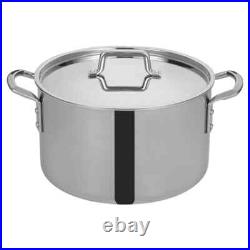 Stock Pot with Cover Tri-Ply Stainless Steel Superior Heating Dripless 16 Quart